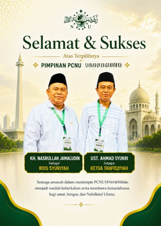 PWNU  Pengurus Wilayah Provinsi Kalimantan Utara Rois Syuriyah KH Nasrullah Jamaludin dan Ketua Tanfidziyah Ust Ahmad Syukri